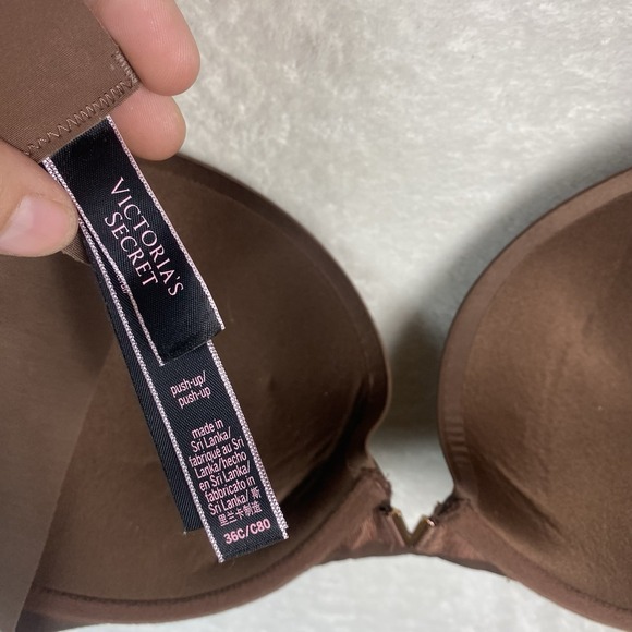 Victoria's Secret Very Sexy Push-Up Bra Size 36C Brown Smooth - Picture 8 of 9